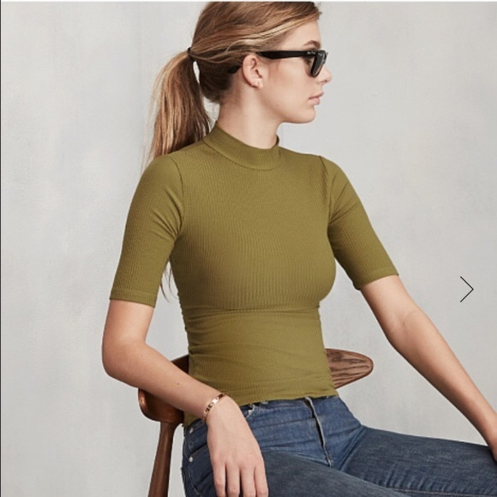 Reformation Stretchy Mock-Neck Tee - Beechmont Top